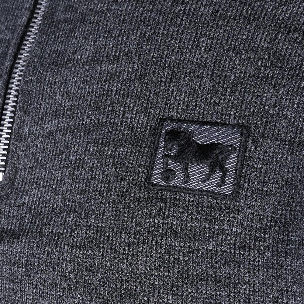 Anthracite Knitted 1/4 Zip Sweater - Image 3