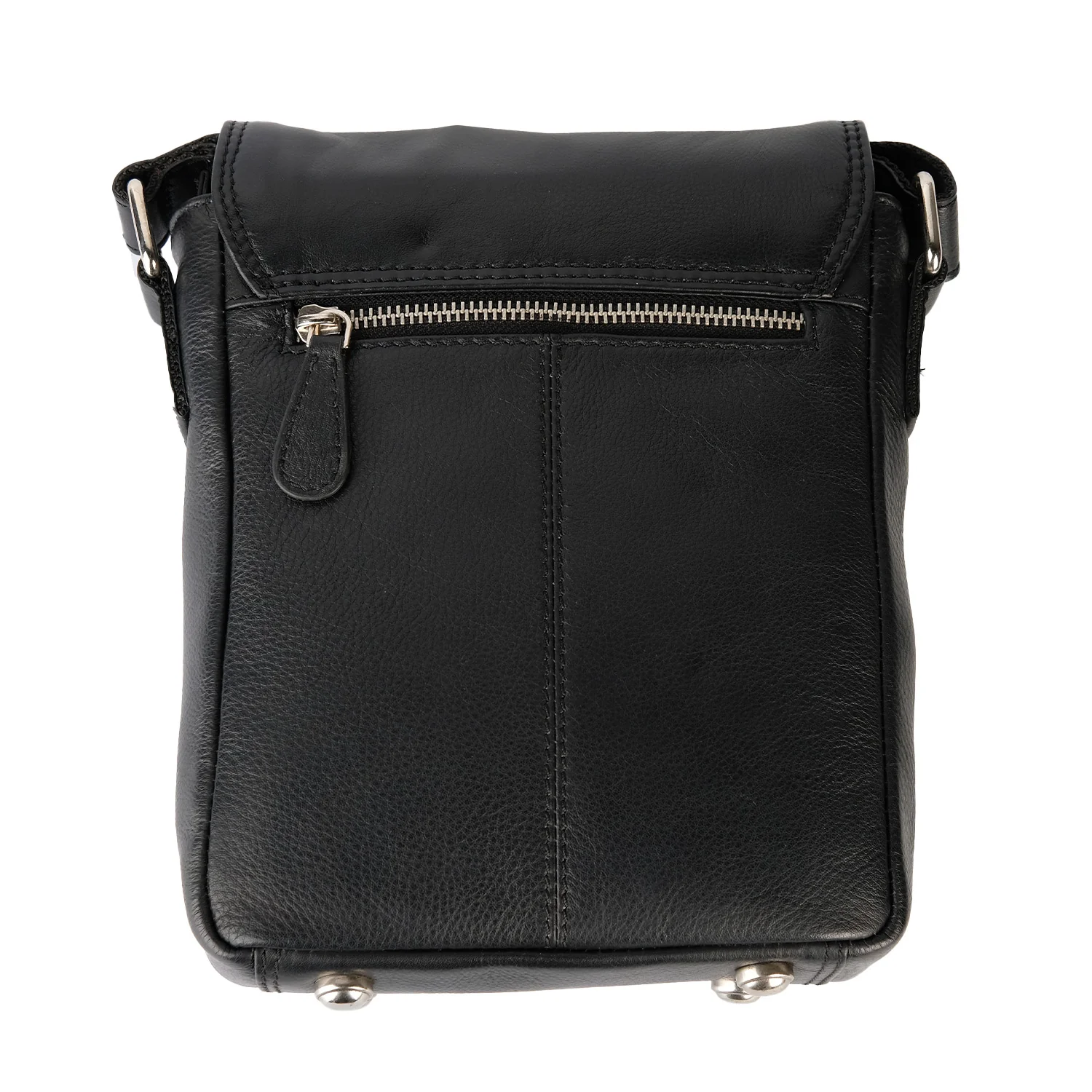 Black Leather Crest Shoulder Bag - Image 3