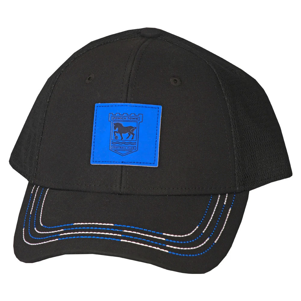 Black Stitch Peak Cap Adult