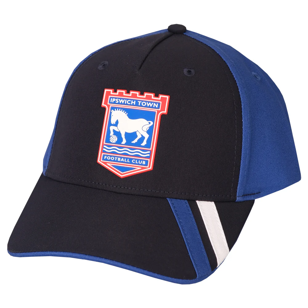 Navy/Royal Stripe Peak Cap Adult