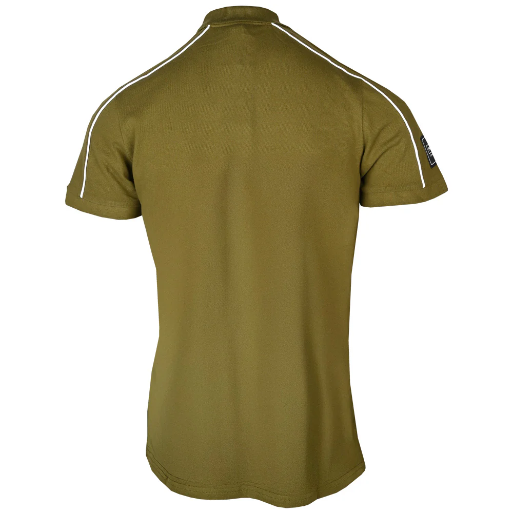 Town Apparel Crest Polo Khaki - Image 2